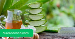 Remédio de aloe vera e mel para problemas de estômago