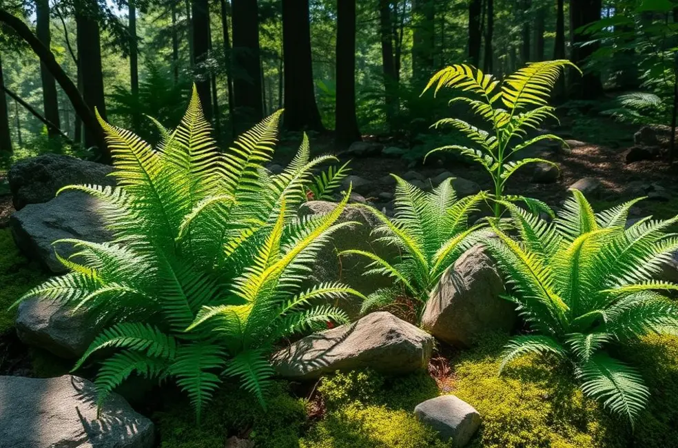 Variedades de Samambaias para Jardins Externos e Sombreamento